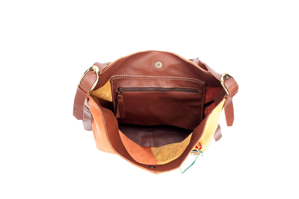 Tote Bag - Orange /Yellow Flowers - Avi Algrisi