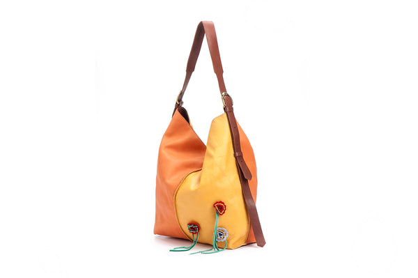 Tote Bag - Orange /Yellow Flowers - Avi Algrisi