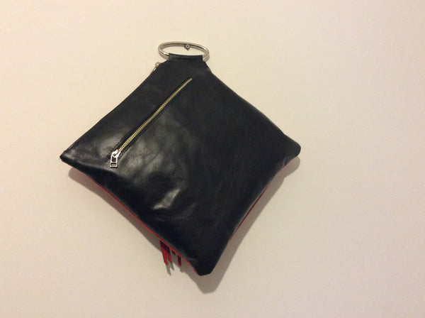 Clutch/  Red Wristlet Clutch - Avi Algrisi