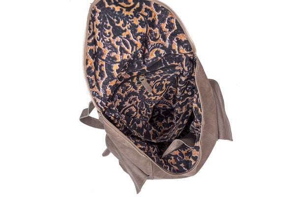 Leather Backpack/ Brown leather backpack - Avi Algrisi