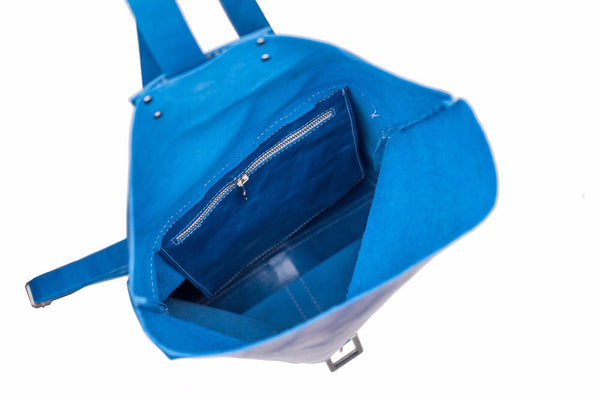 Leather Backpack / Laptop Bag / Blue Satchel Bag /Office bag - Avi Algrisi