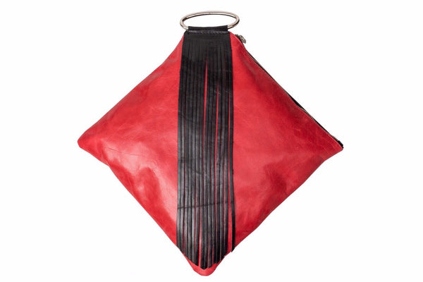 Clutch/  Red Wristlet Clutch - Avi Algrisi