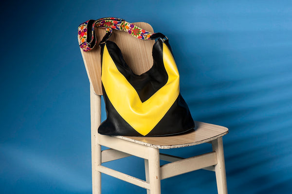 Tote bag black and yellow - Avi Algrisi