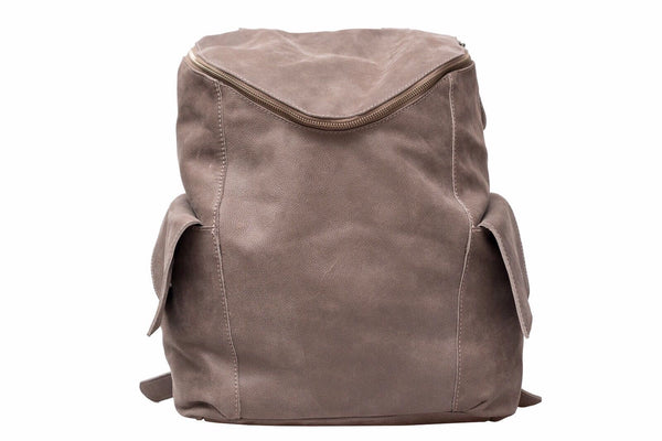 Leather Backpack/ Brown leather backpack - Avi Algrisi