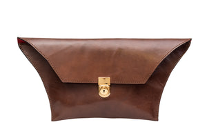 Clutch / Evening Bag/ small brown clutch - Avi Algrisi