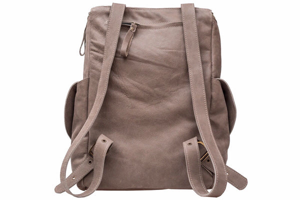 Leather Backpack/ Brown leather backpack - Avi Algrisi
